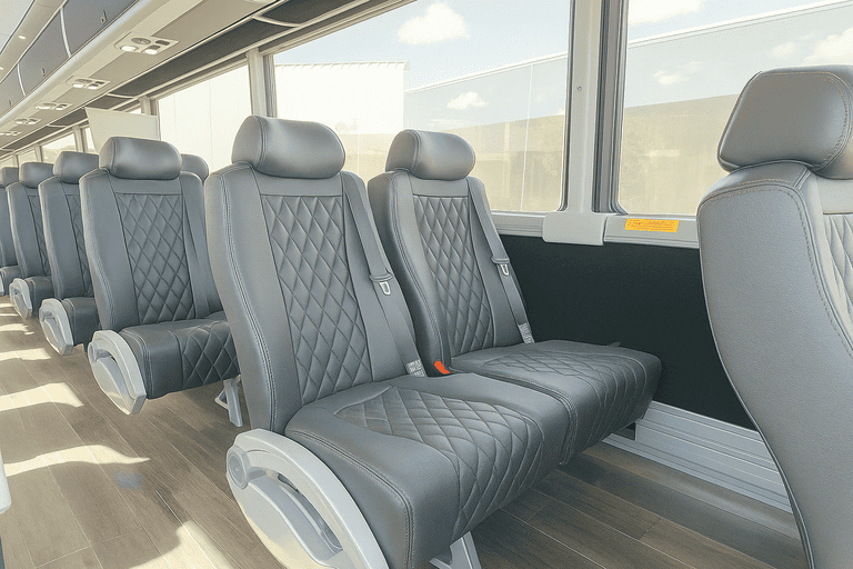 interior of Coach Bus Nampa charter bus